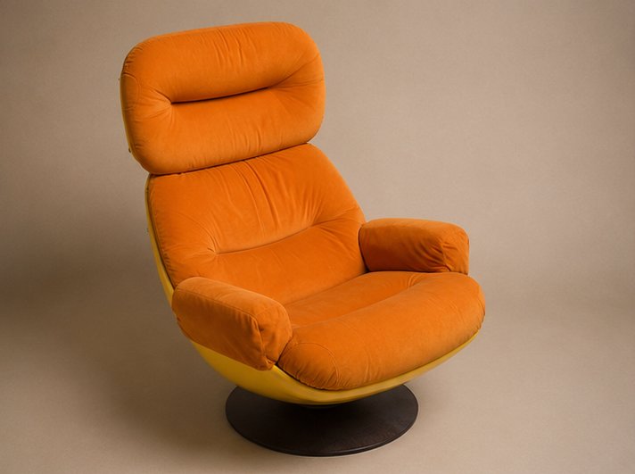 Orange lounge chair