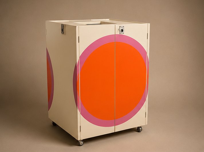 An op art cabinet